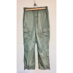 Pistola Cargo Pants Womens Small Green Bluff Parachute Utility Drawstring Ankle